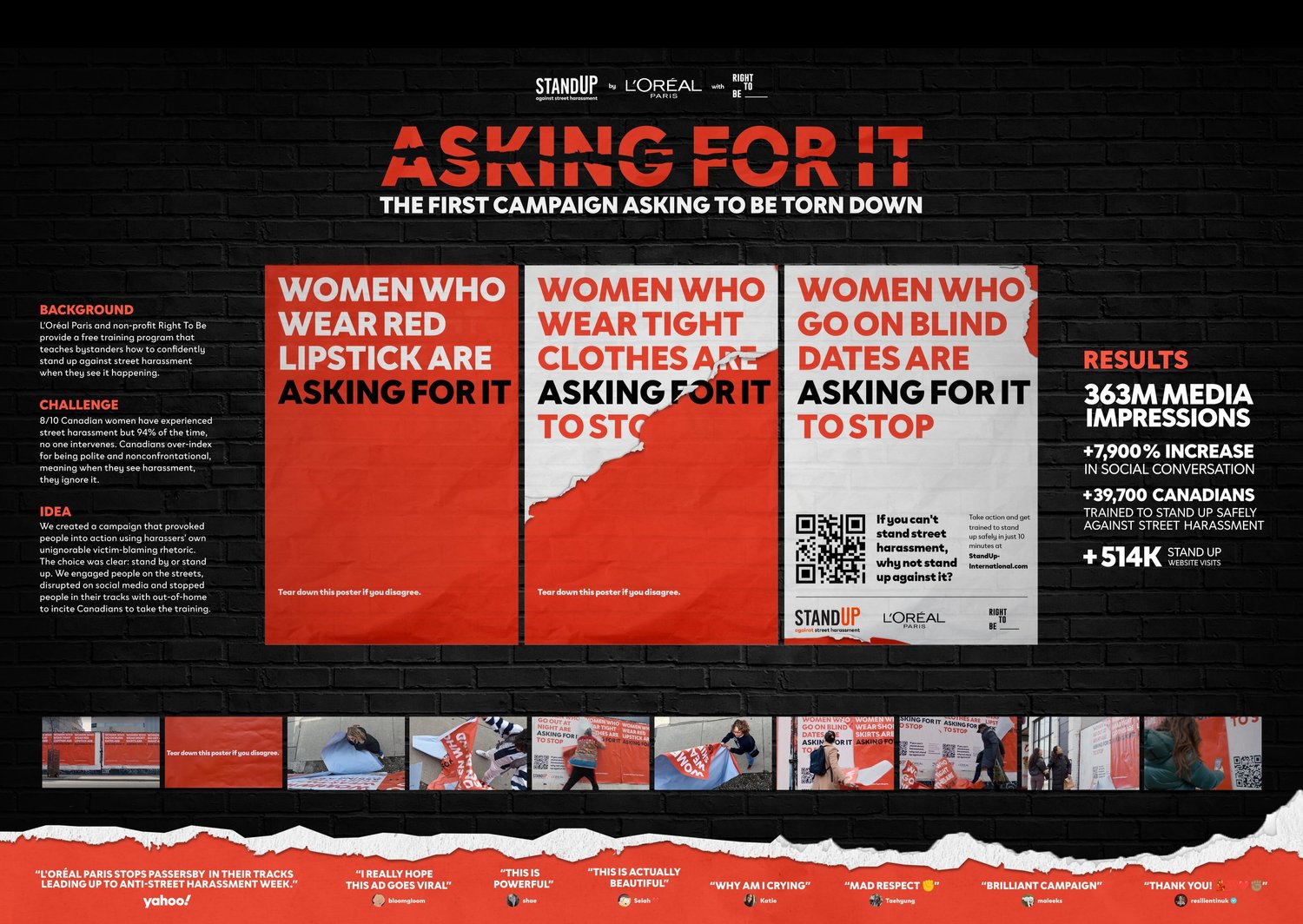 L’Oréal Stand Up against street harassment campaign